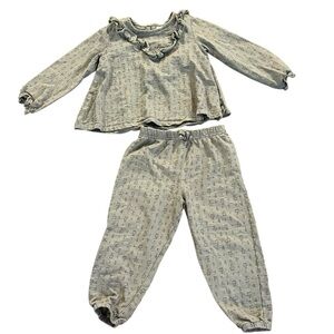 Modern Moments by Gerber Girls 2-Piece Ruffle Top & Jogger Pants Set Size 4T
